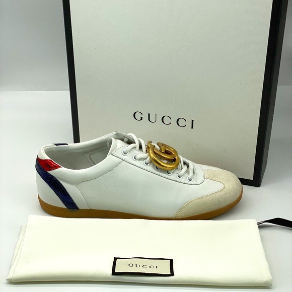 Gucci Bambi GG White Leather Low-top Sneakers - Picture 11 of 11